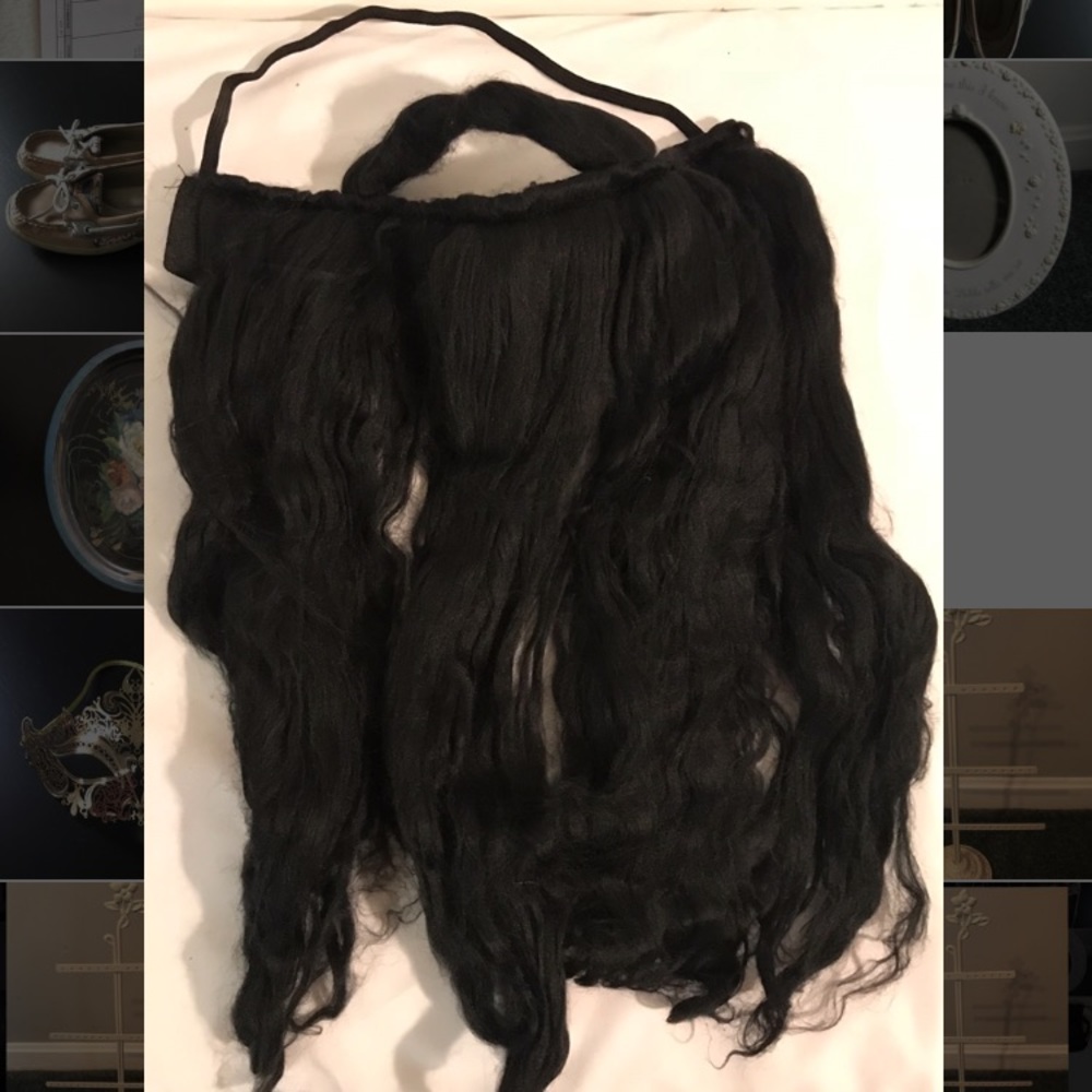 Black Halloween beard and mustache